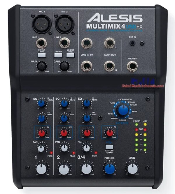 Alesis MultiMix 4 USB FX 4-Channel Mixer with Effects & USB Audio Interface