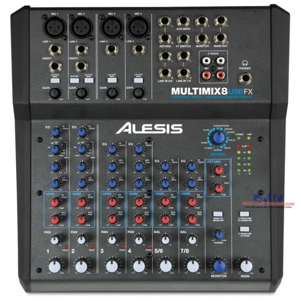 products alesis multimix 8 usb fx 8 channel mixer with effects and usb audio interface a153746