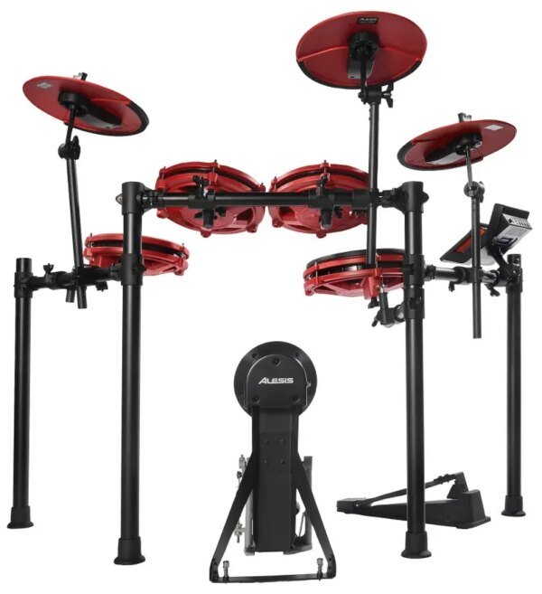 Alesis Nitro Max Kit Special Edition Electric Drum Set, Red