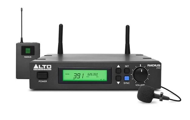 Alto Radius 200 Professional UHF Wireless Clipon Microphone