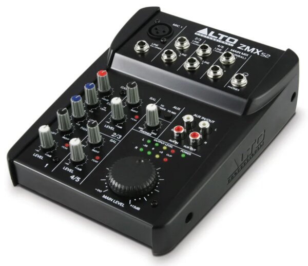 ALTO ZMX52 5 Channel Compact Mixer