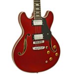 products aria pro ii ta classic semi hollow electric guitar in wine red a151869