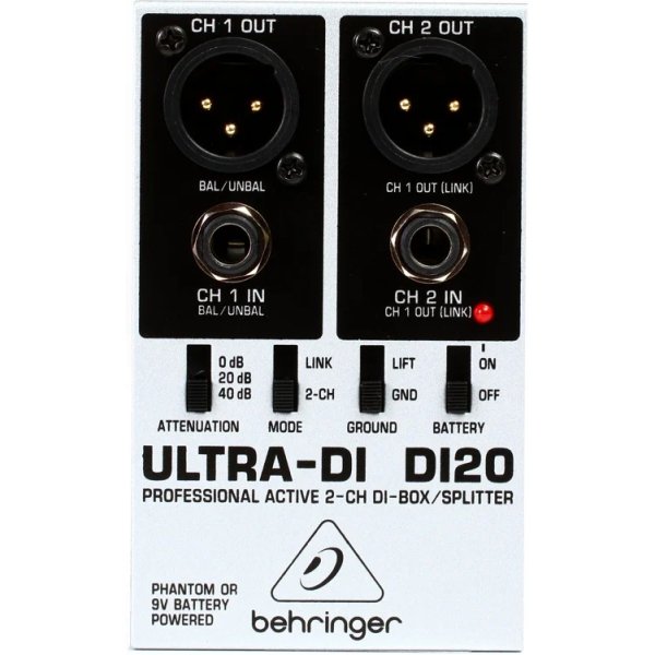 Behringer Di20 2 Channel Active Direct Box / Splitter