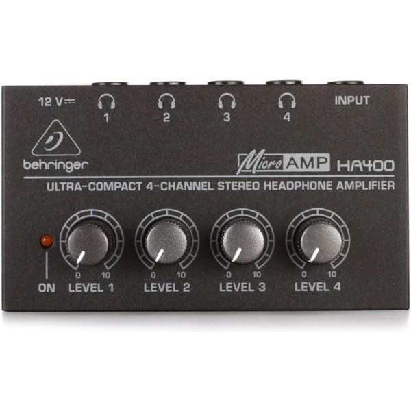 Behringer HA400 Ultra-Compact 4-Channel Stereo Headphone Amplifier