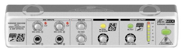 Behringer MIX800 Ultra-Compact Karaoke Processor with Voice Canceller and Echo/Reverb Effects