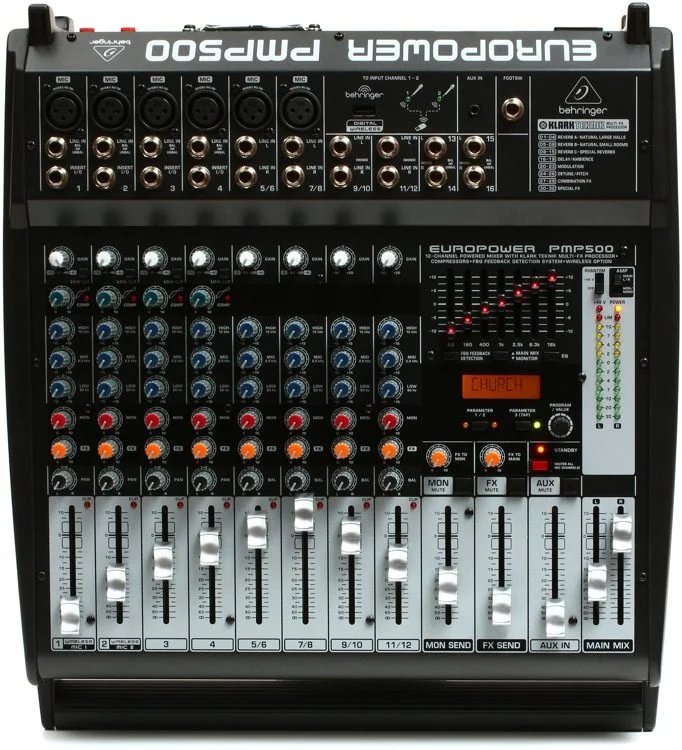 Behringer PMP500 12-channel 500W Powered Mixer