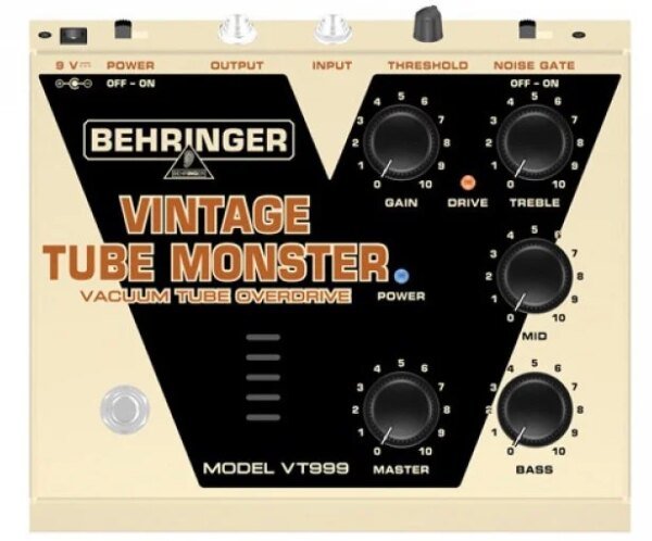 Behringer VT999 Vintage Tube Monster Classic Tube Overdrive Guitar Effects Pedal