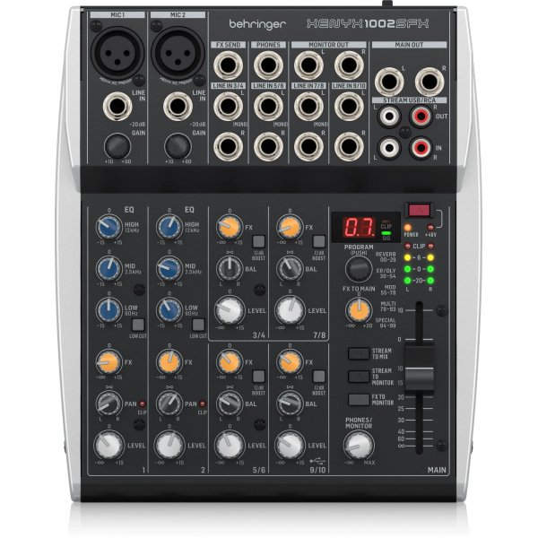 Behringer Xenyx 1002SFX 10 Input Analog Mixer
