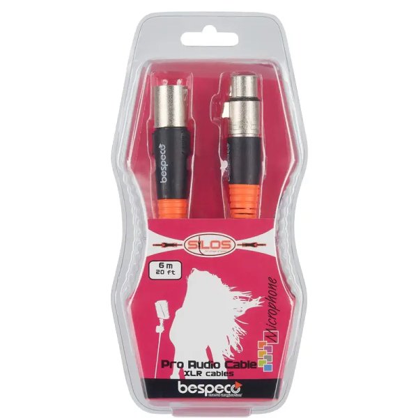 products bespeco slfm600 xlr male to xlr female mic cable a80139