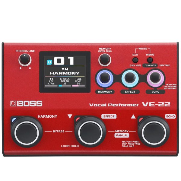 products boss ve 22 vocal effects and looper pedal a154621