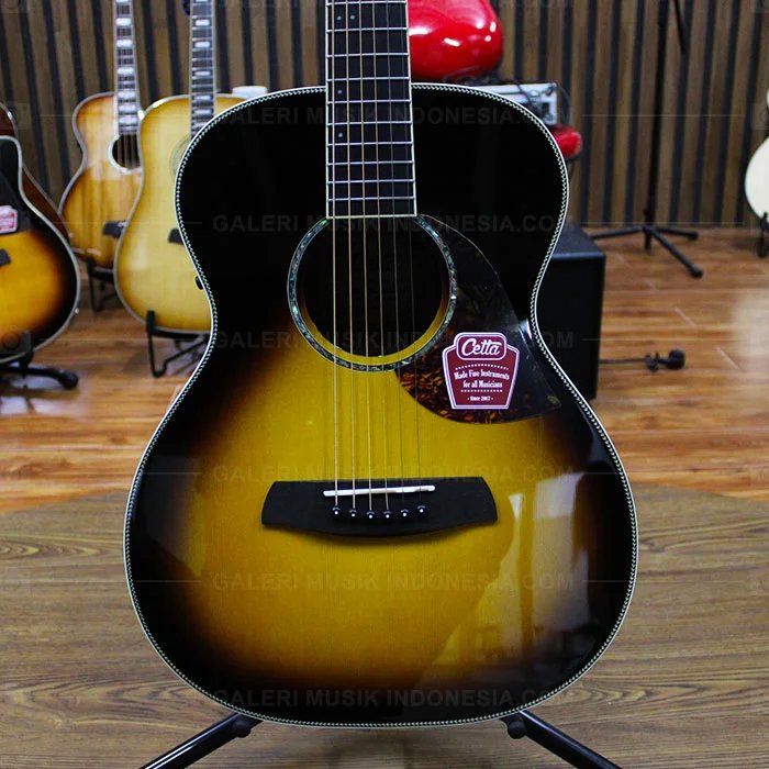 Cetta CJ18E TVS9G Junior Mini Acoustic Electric Guitars 