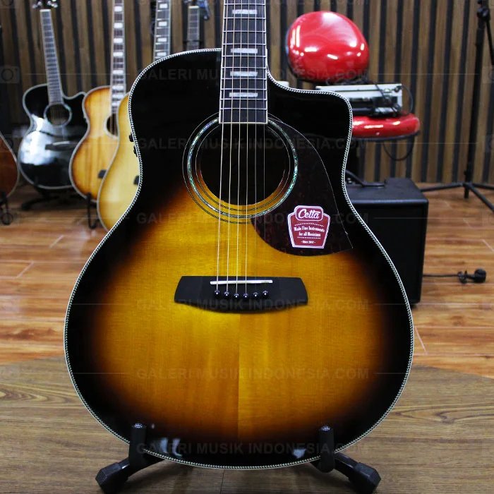 Cetta LV33SCE TVS Granditarium Cutaway Acoustic Electric Guitar
