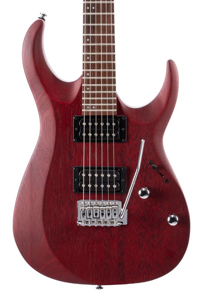 Cort X100 OPBC Electric Guitar, Open Pore Black Cherry