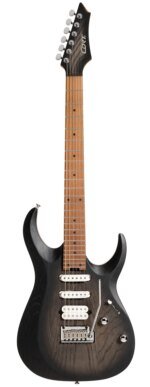 Cort X700 Triality OPBB Electric Guitar with Bag, Open Pore Black Burst