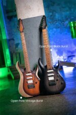 Cort X700 Triality OPBB Electric Guitar with Bag, Open Pore Black Burst