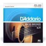 products d addario ej11 80 20 bronze light acoustic guitar strings a147239