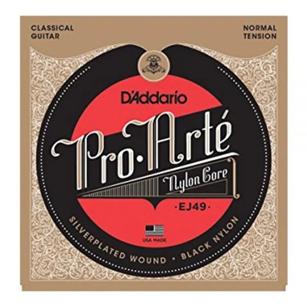 D Addario EJ49 Pro Arte Normal Tension Black Nylon Classical Guitar Strings