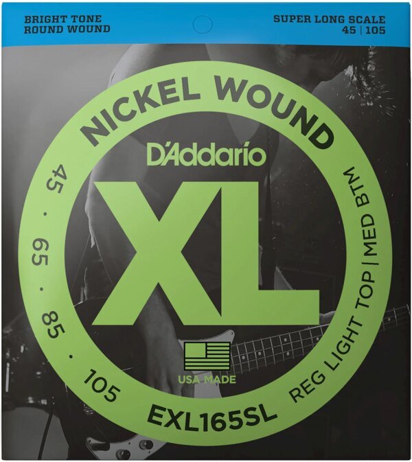 D Addario EXL165SL 45-105 Nickel Wound Electric Bass Strings Custom Light, Super Long Scale