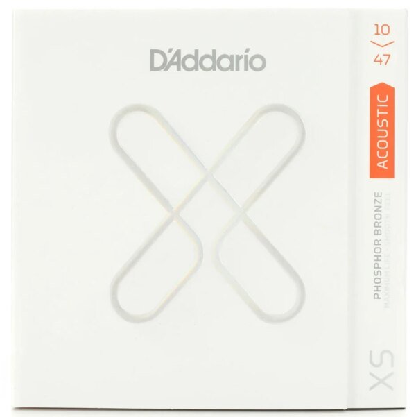 D Addario XSAPB1047 XS Phosphor Bronze Coated Acoustic Guitar Strings, 010-.047 Extra Light