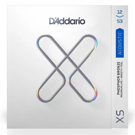 D Addario XSAPB1253 XS Phosphor Bronze Coated Acoustic Guitar Strings, 012-.053 Light