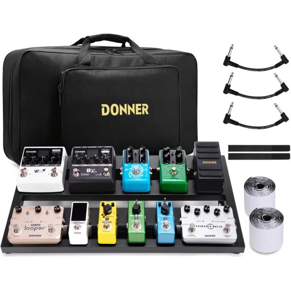 Donner DB 3 Portable Alumunium Pedalboard for Guitar Effects with Bag