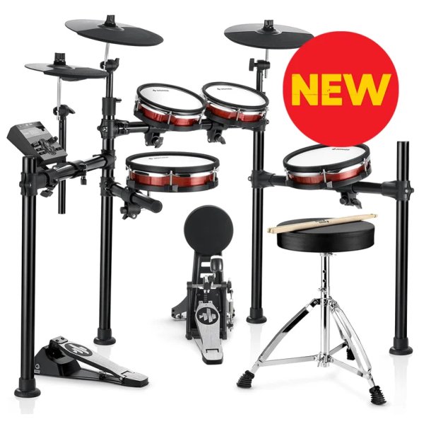 products donner ded 200 max electronic drum set 5 drum 3 cymbal with headphone and drum throne 8641