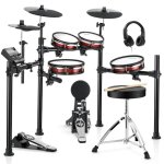 products donner ded 200 max electronic drum set 5 drum 3 cymbal with headphone and drum throne a151453
