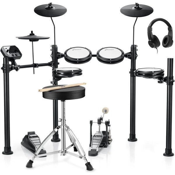 products donner ded 95 electronic drum kit for beginner with kick drum 180 sounds and drum throne a151463