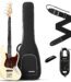 products donner djb 510b 4 strings standard bass jb style beginner kit white with gig bag guitar strap a166696