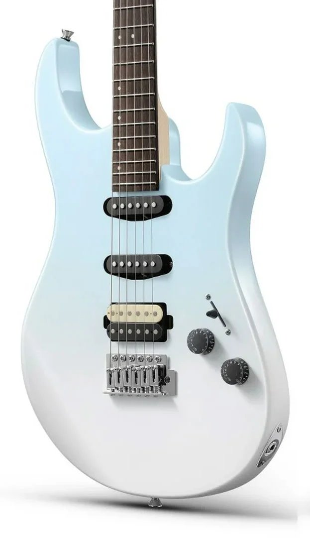 Donner DMT 66 Electric Guitar with Ceramic Single Coil, Blue White Gradient