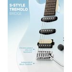 products donner dmt 66 electric guitar with ceramic single coil blue white gradient a166626