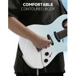products donner dmt 66 electric guitar with ceramic single coil blue white gradient a166627