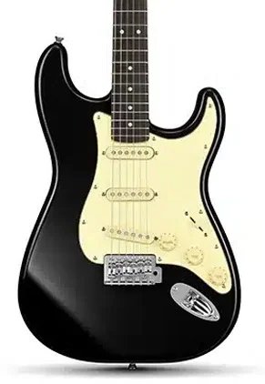 Donner DST 600 6 String Electric Guitar with SSS Pickup, Black