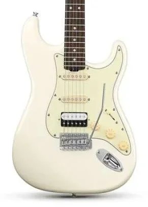 Donner DST 600 Tremolo Bridge Alnico V Pickup Alder Body Electric Guitar, Flat White