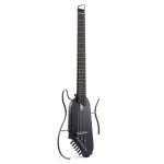 products donner hush i portable ultra light black and silent acoustic electric guitar with gig bag a151633