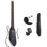 products donner hush i portable ultra light black and silent acoustic electric guitar with gig bag a151634