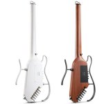 products donner hush i pro acoustic electric travel guitar kit with sound effects natural a151658