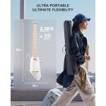 products donner hush i pro acoustic electric travel guitar kit with sound effects white a151663