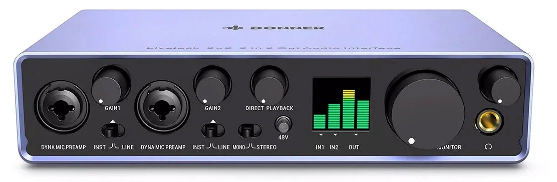 Donner Livejack 2x2 Lite 2 In 2 Out USB Audio Interfaces
