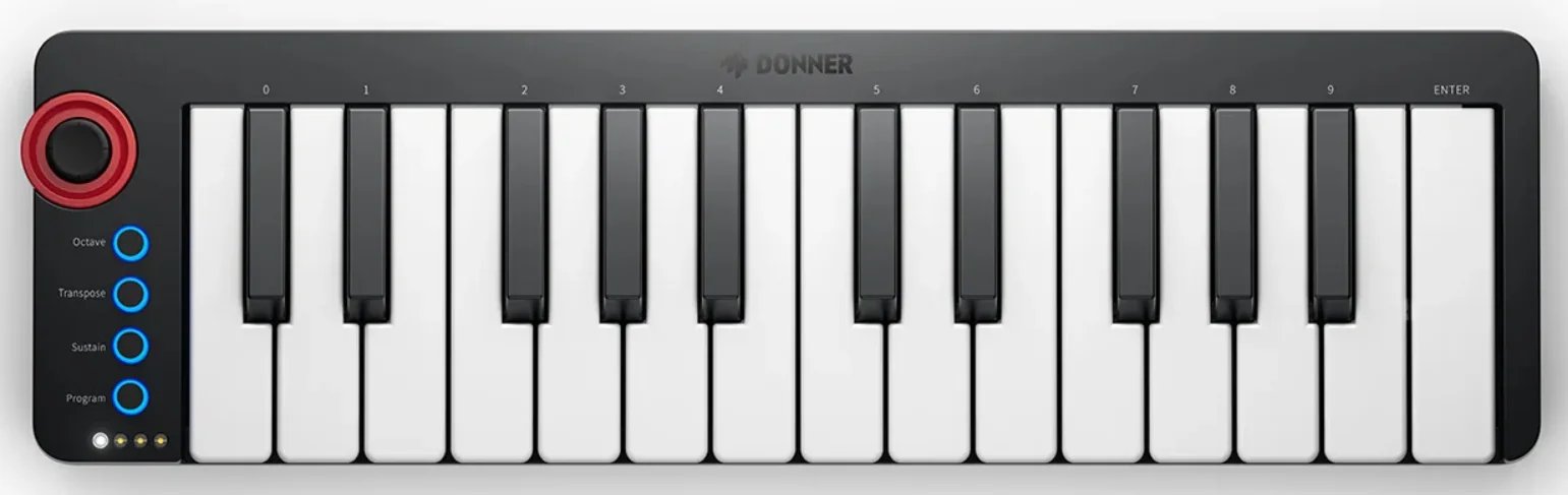 Donner N 25 Mini USB 25 Key MIDI Keyboard Controller with Velocity