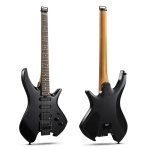 products donner nhl 500 hss solid body electric guitar headless with gig bag black a166106