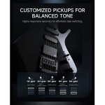 products donner nhl 500 hss solid body electric guitar headless with gig bag black a166108