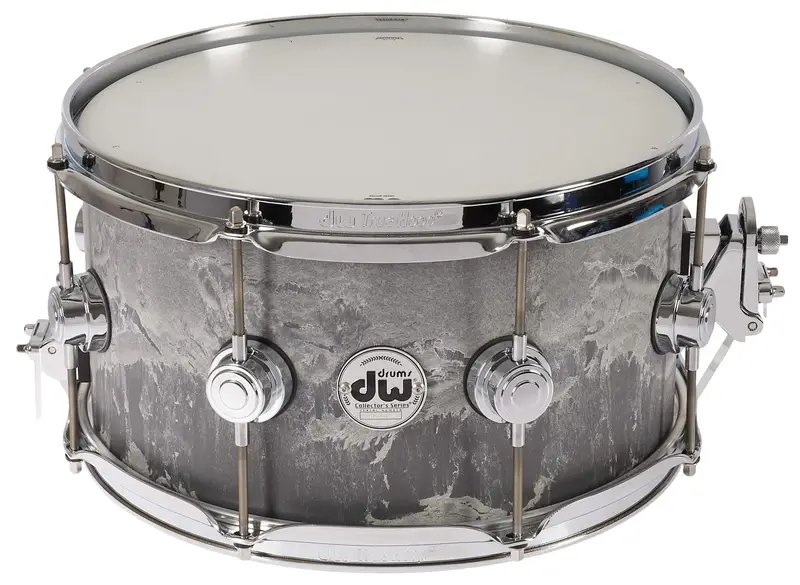 DW Collector's DRVC0713SVC 7"x13" Concrete with Satin Chrome 5mm Snare Drum