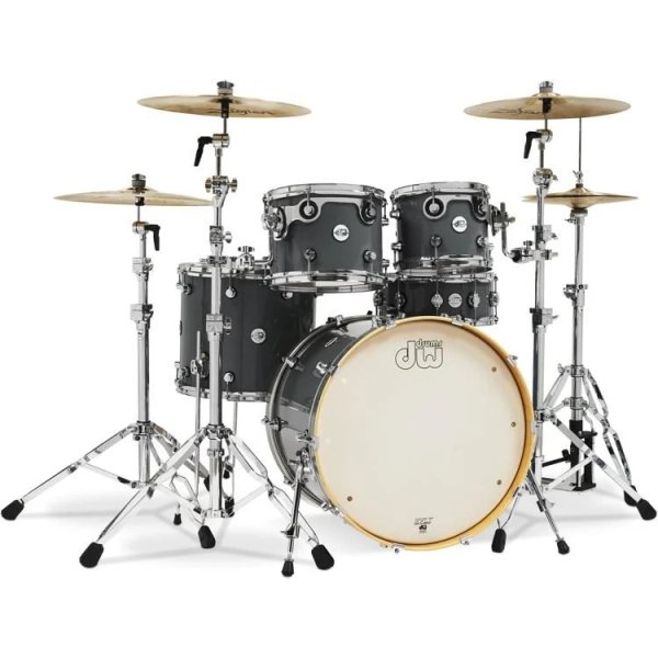 DW Design 5 Piece Drum Set, Steel Gray