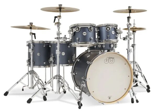 DW Design 6 Piece Drum Set, Blue Slate