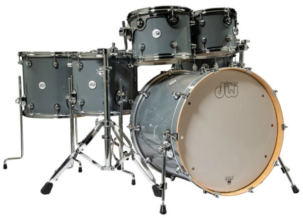 DW Design 6 Piece Drum Set, Steel Grey