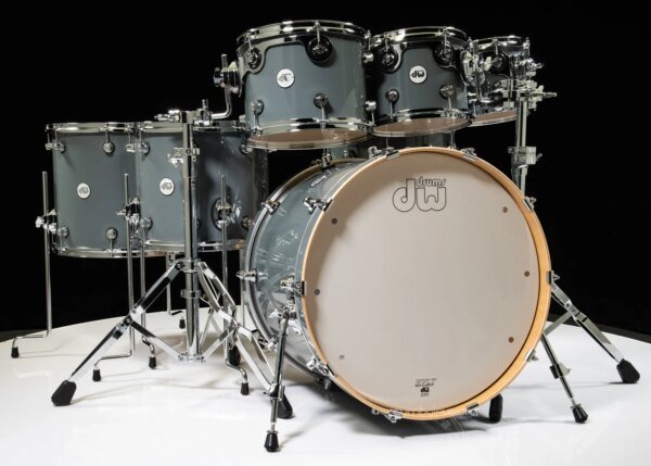 DW Design 7 Piece Drum Set, Steel Grey