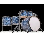DW Design 7 Piece Drum Set with Hardware without Throne, Blue Lightning Limited Edition
