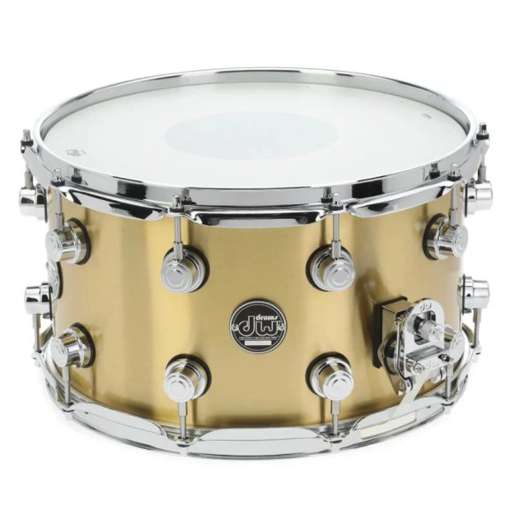 products dw performance drpm0814ssbp 14x8 inch polished brass snare drum a163710