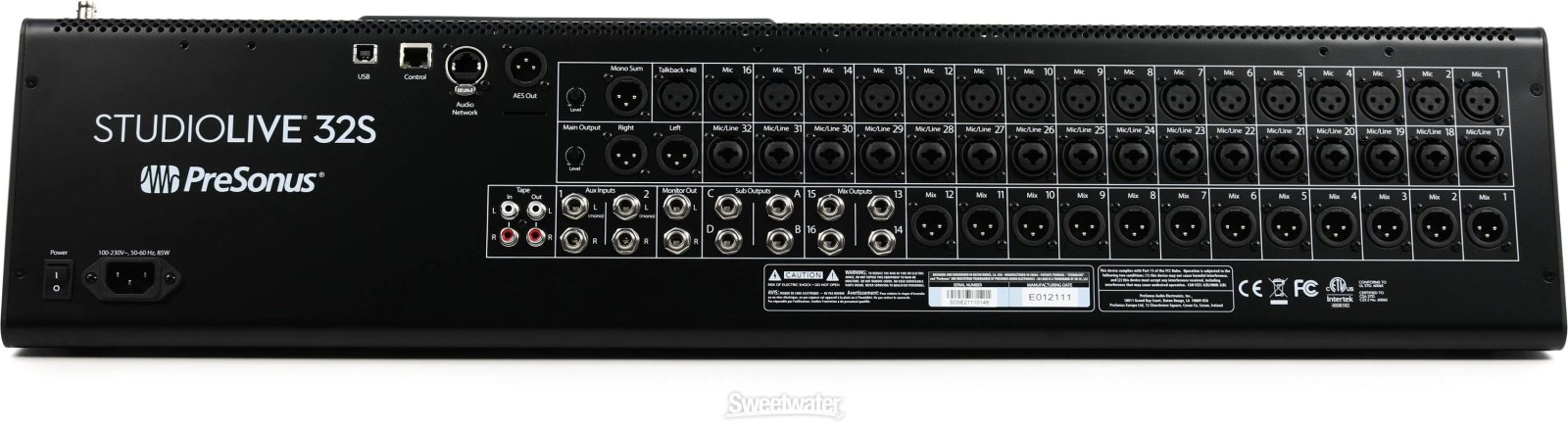 PreSonus StudioLive 32S 32-channel Digital Mixer | Sweetwater